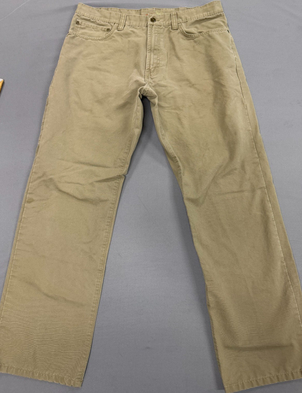 Eddie Bauer Men's Jeans 36x32 Green Stretch Denim Straight Leg Casual Pants